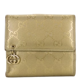 Gucci Bi-fold Wallet 212105 GG Imprime Gold W Women's GUCCI