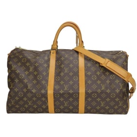 Louis Vuitton Keepall 55 Bandouliere Boston Bag M41414 Monogram Brown Women's LOUIS VUITTON