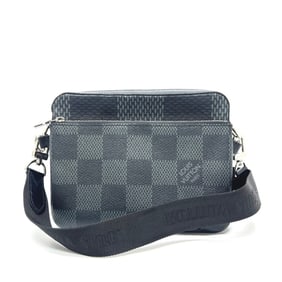 LOUIS VUITTON N50017 Graphite 3D Trio Messenger Bag Shoulder in Damier Canvas, Men's, Black