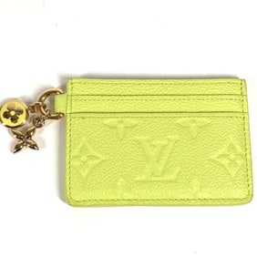 LOUIS VUITTON M13645 Monogram Empreinte Business Card Holder/Card Case with Porte Carte LV Charm,