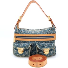 LOUIS VUITTON Monogram Denim Baggy PM M95049 Shoulder Bag, Blue, Women's, 352902