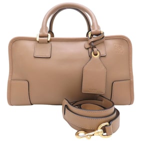 LOEWE Amazona 28 2-Way Handbag in Brown Calfskin, Women's, 352895