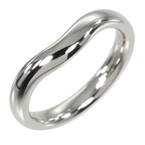 Tiffany & Co. ring with a curved band, size 7.5, 3mm Pt950 platinum, approximately 5.7g.