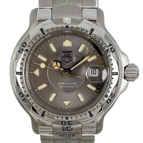 TAG HEUER Professional Watch WH1312-K1 Stainless Steel Silver Quartz Analog Display Gray Dial for