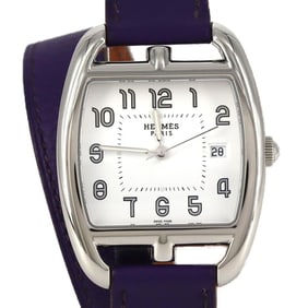 Hermès Cape Cod Tonneau Double Tour CT1.710 Stainless Steel Quartz Watch