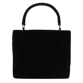 Prada One-Handle Handbag, Vintage Velvet, Black, Nero, Magnetic closure, Women's