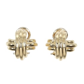 Tiffany Signature Earrings, 18K Yellow Gold, Approx. 8g, TIFFANY & Co.