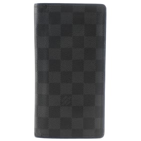 Louis Vuitton Brazza Portefeuille Long Wallet N63266, Damier Graphite Canvas Neptune, Made in