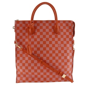 Louis Vuitton Mobile Handbag Tote Bag 2-Way Shoulder N41304 Damier Canvas Pimont 2013 Orange TJ3163