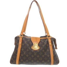 Louis Vuitton Monogram Stresa PM M51186 Canvas and Leather Brown Tote Bag 0661 LOUIS VUITTON