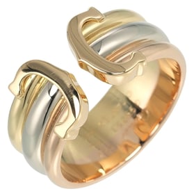 Cartier 2C LM Ring, Size 15.5, 18K Yellow Gold, PG, and White Approximately 7g