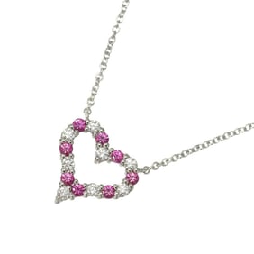Tiffany & Co. Sentimental Heart Sapphire and Diamond Necklace, 41cm, Platinum