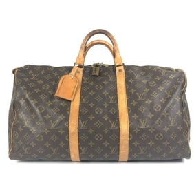 LOUIS VUITTON M41426 Monogram Keepall 50 Travel Bag, Handbag, Boston Canvas, Brown, Men's and