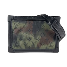 Louis Vuitton Virgil Abloh Soft Trunk Shoulder Bag, Camouflage Nylon and Leather, Khaki Black,