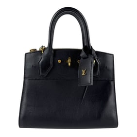 Louis Vuitton City Steamer Mini Handbag Shoulder Bag in Noir Leather, Women's, M55639 z7736