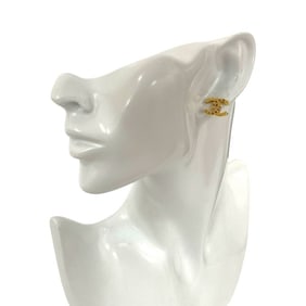 CHANEL Logo Coco Mark GP Earrings for Women, Gold, 81216