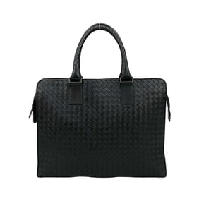 BOTTEGA VENETA Intrecciato Leather Business Bag/Briefcase/Handbag, Black, 144-6
