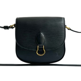 LOUIS VUITTON Saint-Cloud Epi Leather Shoulder Bag/Pochette/Sacoche Noir 77-10