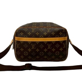 LOUIS VUITTON Reporter PM Monogram Leather Shoulder Bag/Pochette Brown 28236