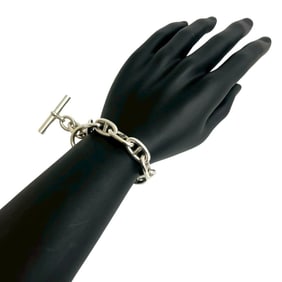 HERMES Chaine d'Ancre GM 13-link Sterling Silver 925 Chain Bracelet, 83673