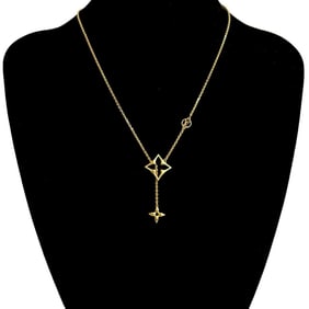 LOUIS VUITTON Flowergram Metal Necklace Pendant Choker Gold 2052b