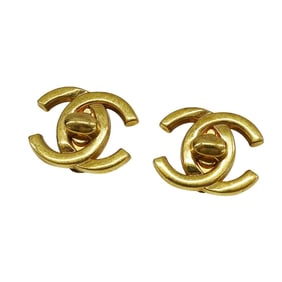 CHANEL Women's Gold Coco Mark Earrings, 96P Stamp (1996)