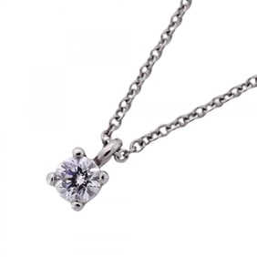 Tiffany necklace solitaire 1PD Pt950 platinum diamond ladies