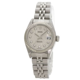 Rolex 69174G Datejust 10-Piece Diamond Watch in Stainless Steel/SS/18K White Gold for Women