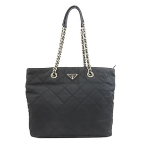 Prada logo hardware chain shoulder tote bag nylon material women's PRADA
