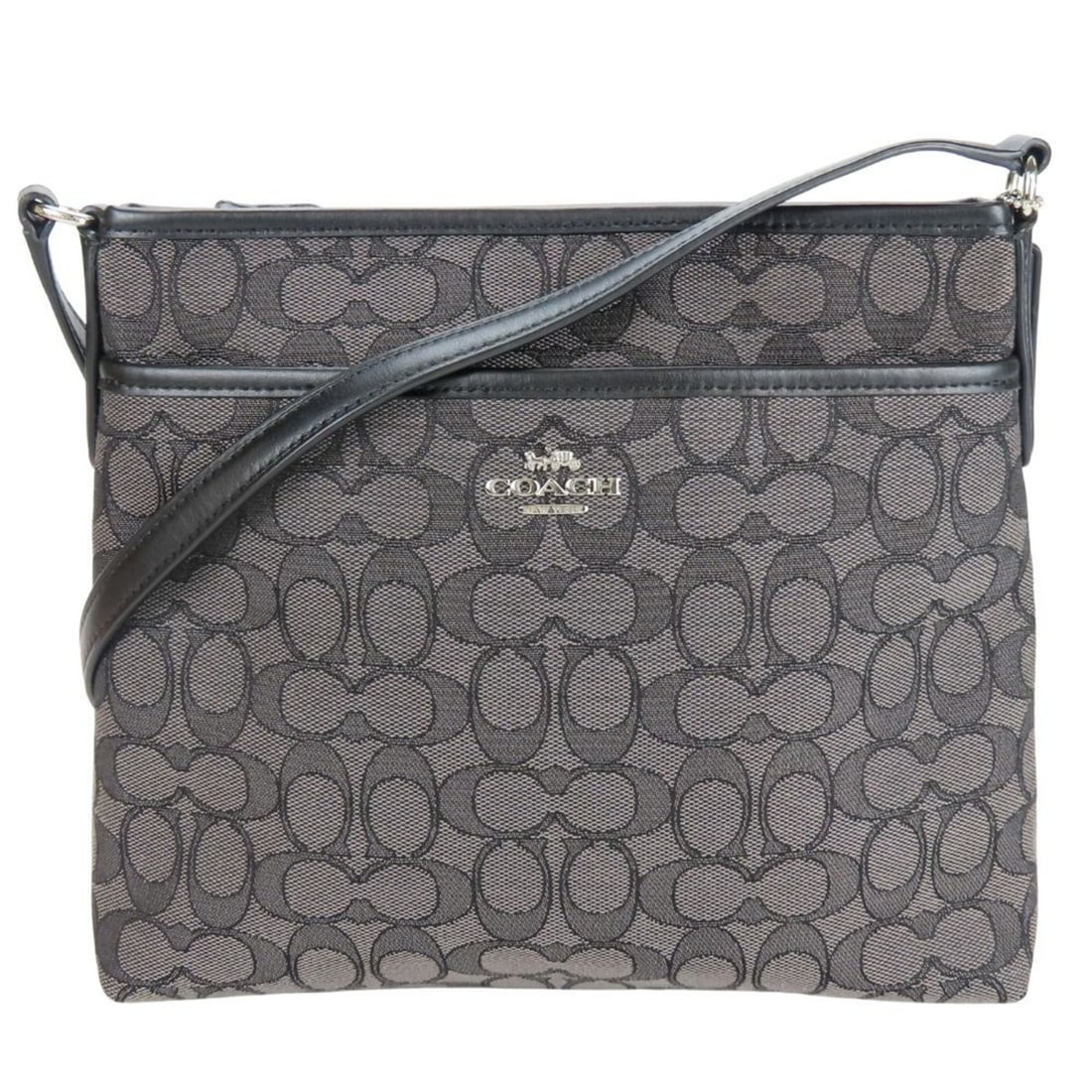 Coach Shoulder Bag F29960 Signature Canvas Leather Gray Black Women's COACH: --- Catalog ---Category: SizeSize (HxWxD): 23cm x 25cm x 4.5cm / 9.05'' x 9.84'' x 1.77''Category: DesignType: Shoulder bagColor: Black, GrayGender: WomenMaterial: Leather , Canvas Category: GeneralMP