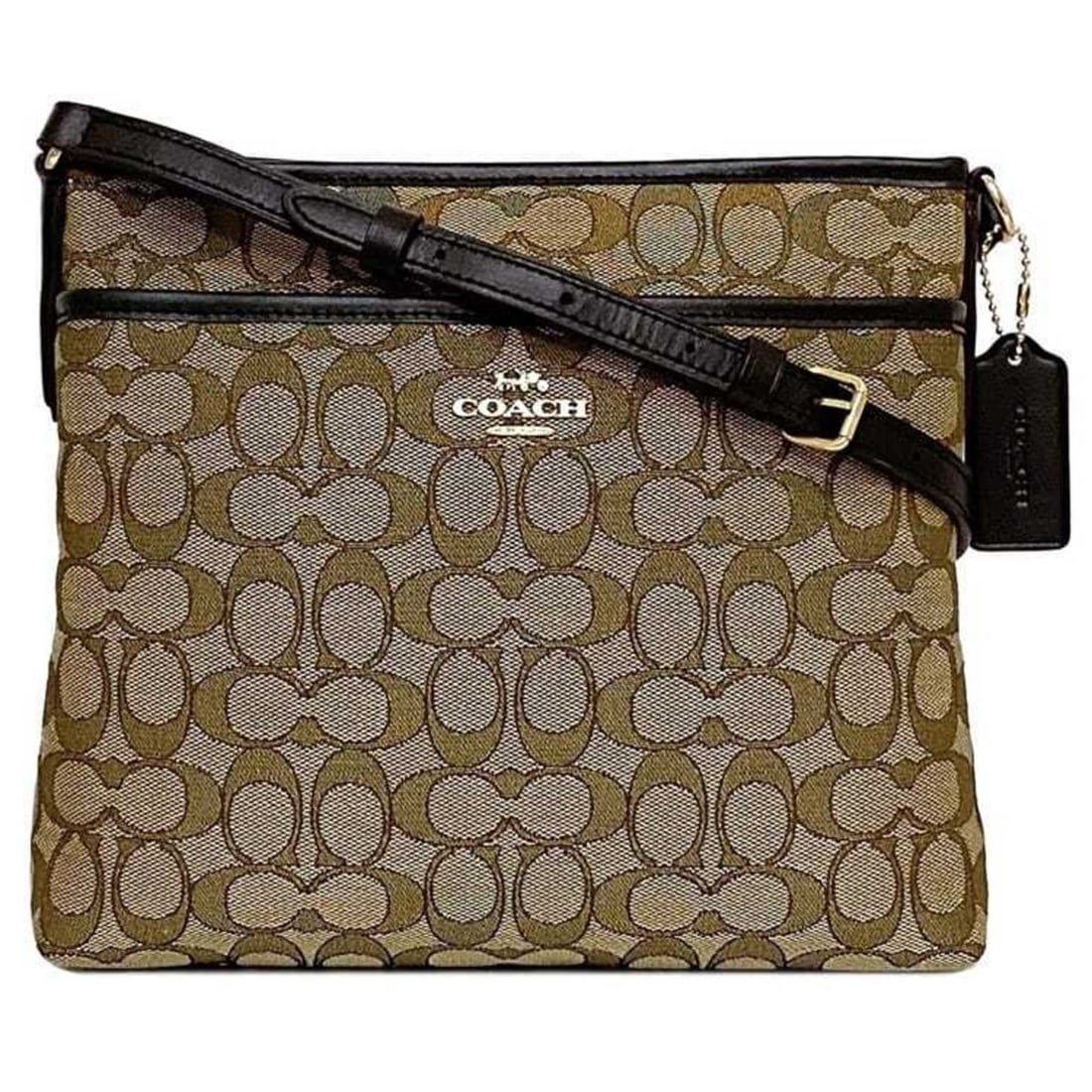 Coach Shoulder Bag ec-22350 Beige Brown Signature F29960 Canvas Leather COACH Crossbody Women's: --- Catalog ---Category: SizeSize (HxWxD): 22cm x 25cm x 5cm / 8.66'' x 9.84'' x 1.96''Strap Length: 107cm - 121cm / 42.12'' - 47.63''Category: DesignType: Shoulder bagColor: Beige brownGender: WomenC