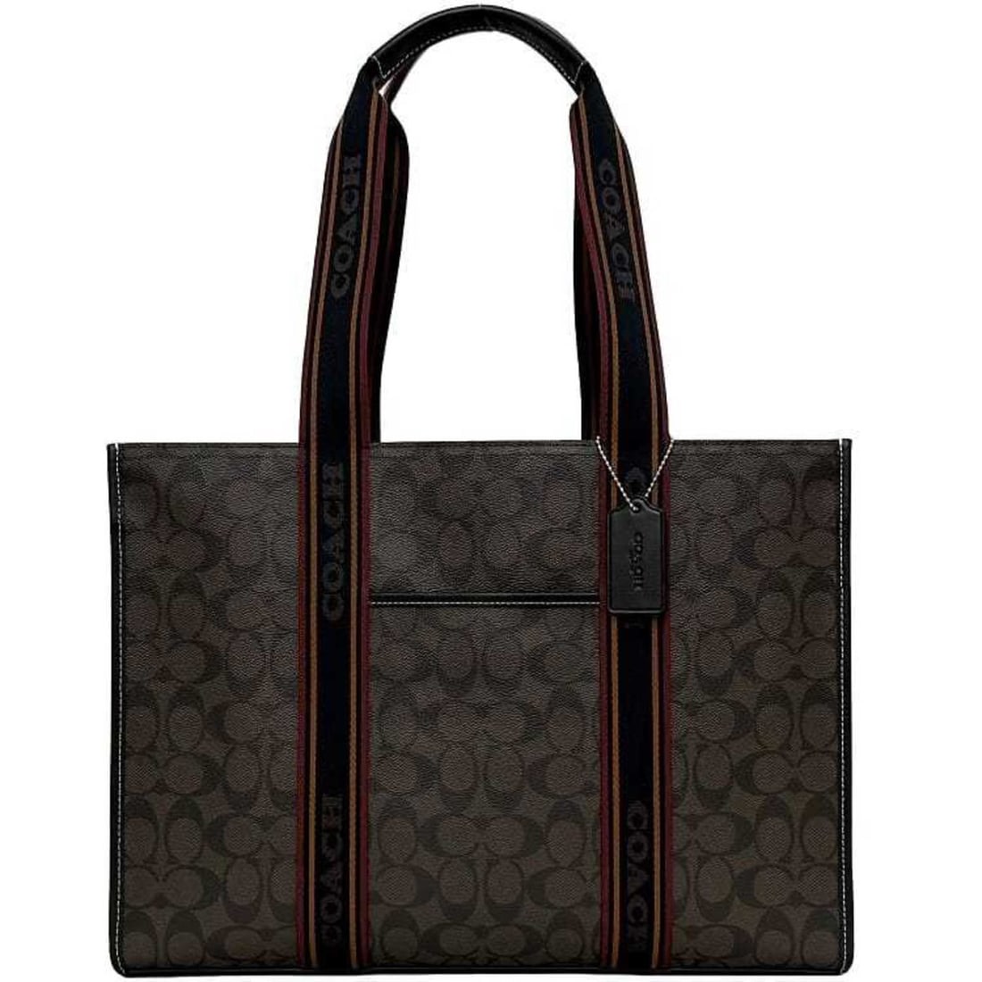 Coach tote bag f-22401 brown black signature CM865 PVC leather COACH freestanding strap a4 women's: --- Catalog ---Category: SizeSize (HxWxD): 30.5cm x 42cm x 16cm / 12'' x 16.53'' x 6.29''Category: DesignType: Tote bagColor: Black, BrownGender: Men,WomenMaterial: PVC , Leather Category: GeneralBran