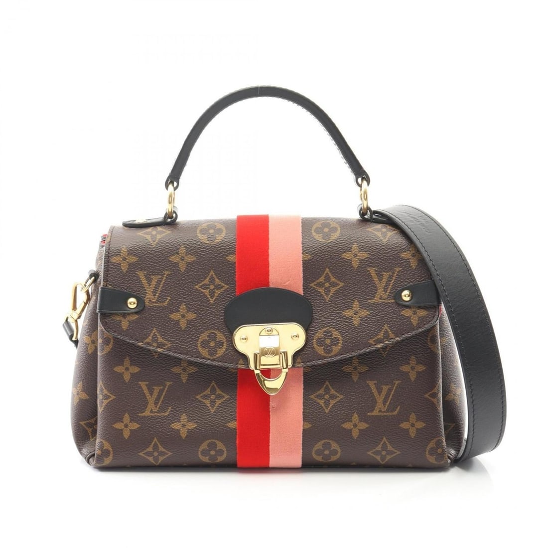 Louis Vuitton Georges BB Monogram Coquelicot Peche Handbag, Coated Canvas, Leather, and Fabric,: --- Catalog ---Category: SizeSize (HxWxD): 18cm x 25.5cm x 9cm / 7.08'' x 10.03'' x 3.54''Category: DesignType: HandbagColor: Brown, Multi-colorGender: WomenMaterial: PVC , Leather , Fabric Category: