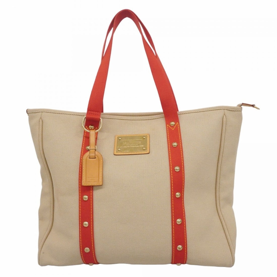 Louis Vuitton Cabas GM Tote Bag M40032 Beige/Red Women's (1 of 20)