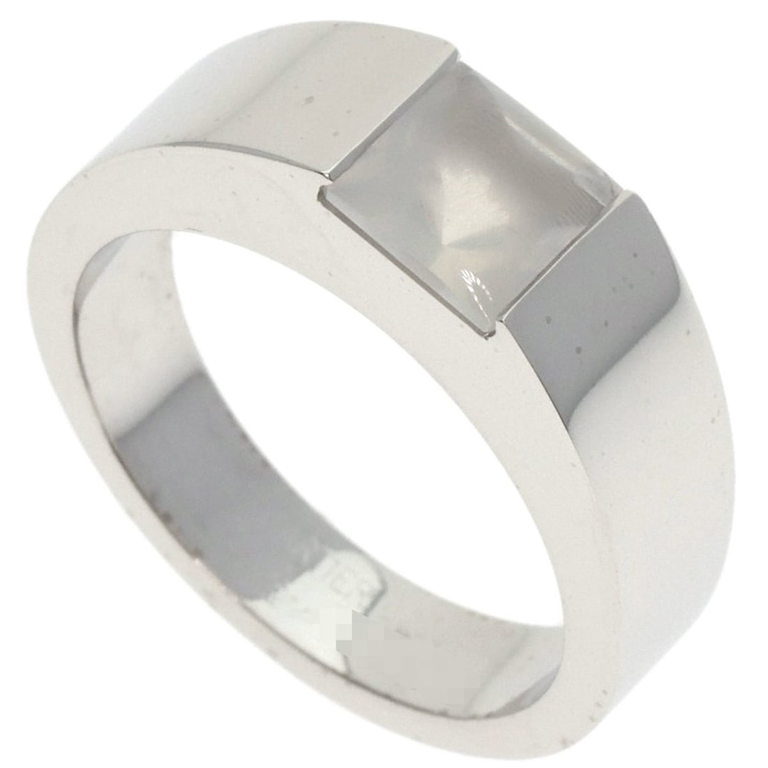 Cartier Tank Moonstone #51 Ring, 18K White Gold, Women's: --- Catalog ---Category: SizeJP Size: 11US Size: 6Category: DesignType: Band ringStone: MoonstoneGender: WomenMaterial: White gold (18K)Category: GeneralBrand: Cartier--- Item List ---Section: Conditi
