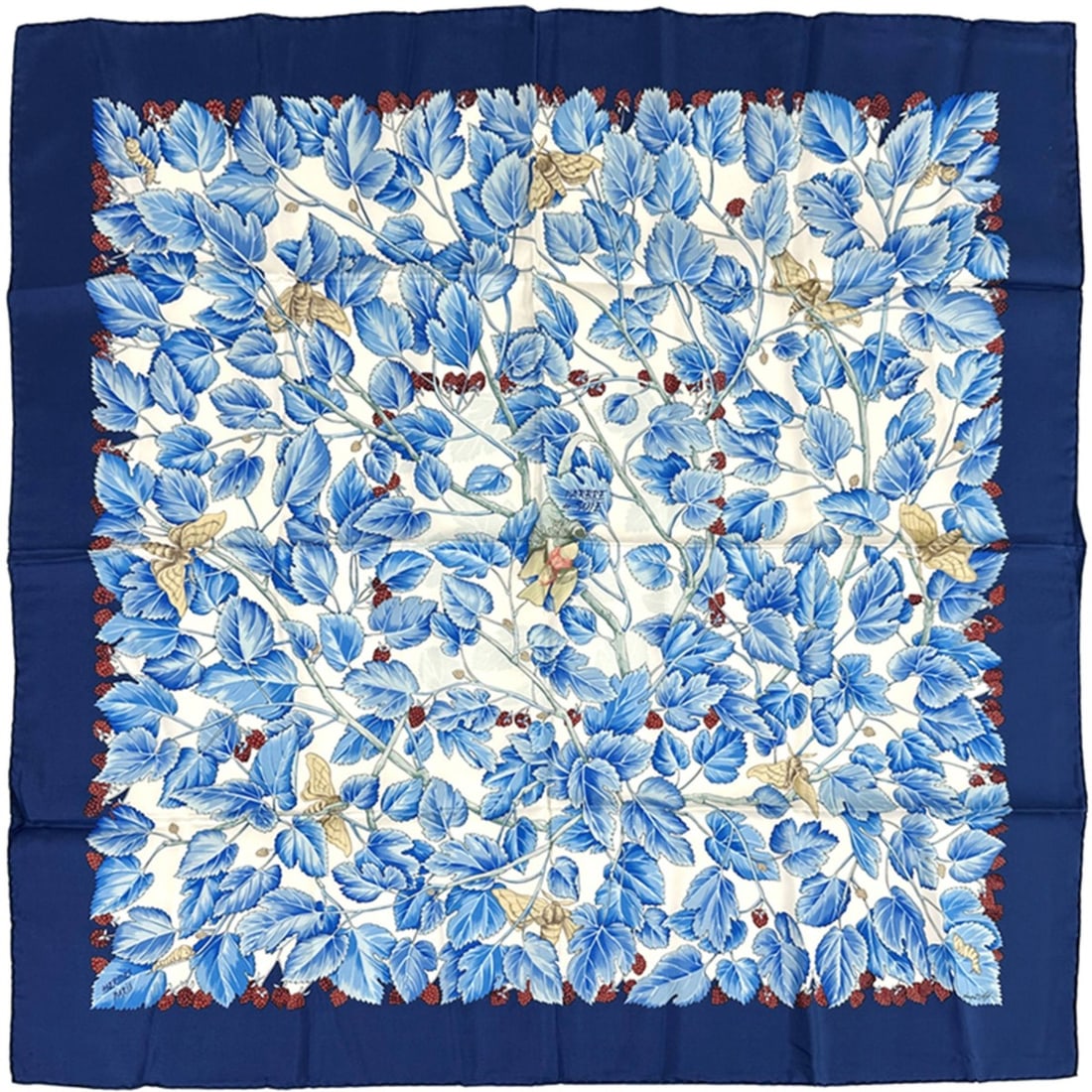 Hermes Hermès Carré 90 Scarf "I'ARBRE de SOIE" (Mulberry Tree and Silkworm) - Women's, Silk, Blue,: --- Catalog ---Category: SizeSize (LxW): 90cm x 90cm / 35.43'' x 35.43''Category: DesignType: ScarfColor: Blue, Multi-colorGender: WomenMaterial: Silk Category: GeneralBrand: HermesCountry of Origin: