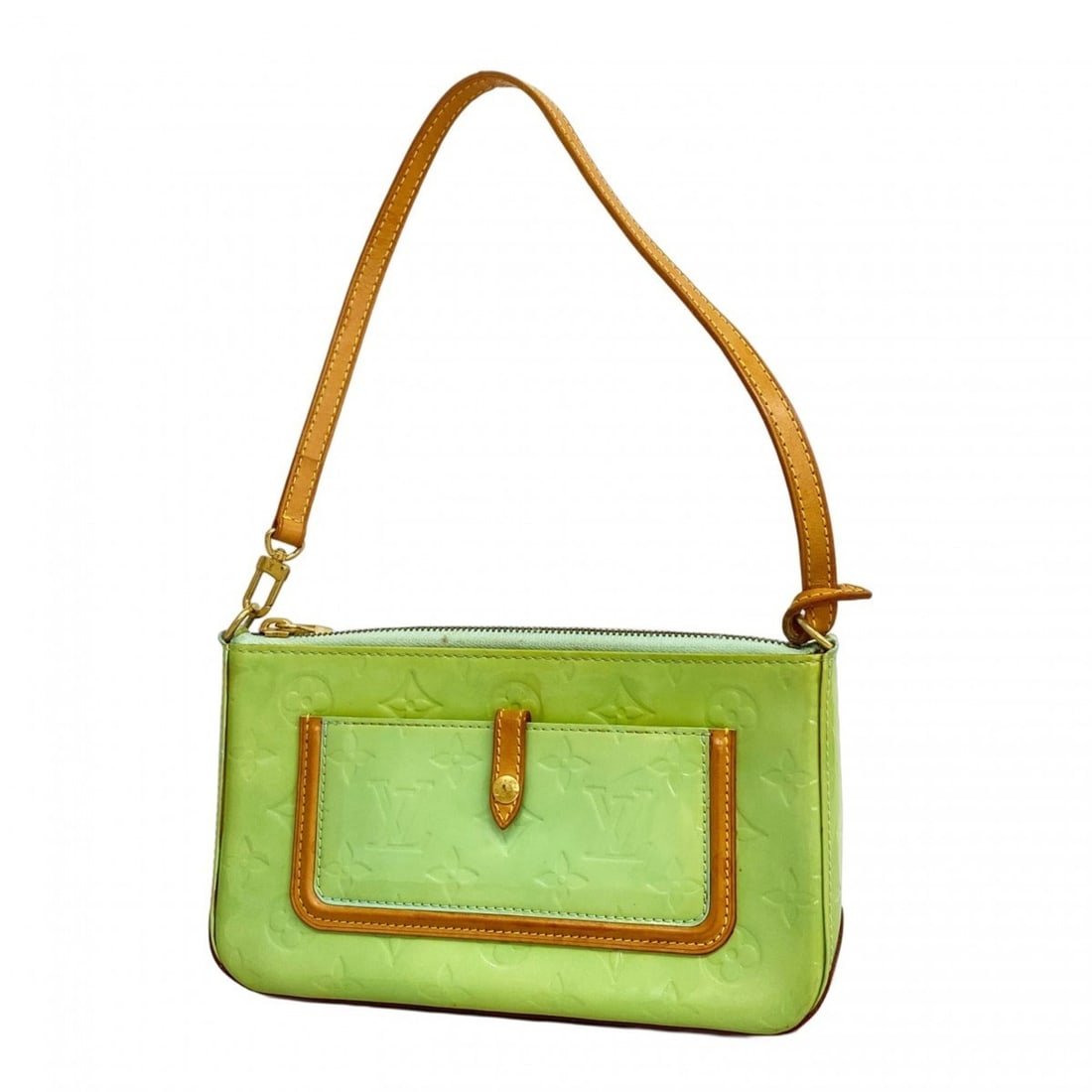 Louis Vuitton Vernis Mallory Square Handbag M91293 Peppermint Women's (1 of 19)