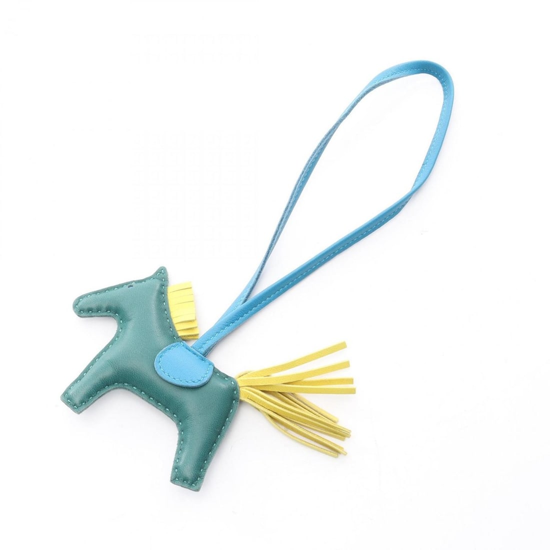 Hermes Hermès Rodeo PM Malachite Lime Blue Zanzibar Charm Accessory by Anjo Miro, Women's, Green,: --- Catalog ---Category: DesignType: Handbag charmColor: Blue, Green, Lime, YellowGender: Women,MenMaterial: Agneau MiloCategory: GeneralBrand: Hermes--- Item List ---Section: ConditionRanking: Rank A