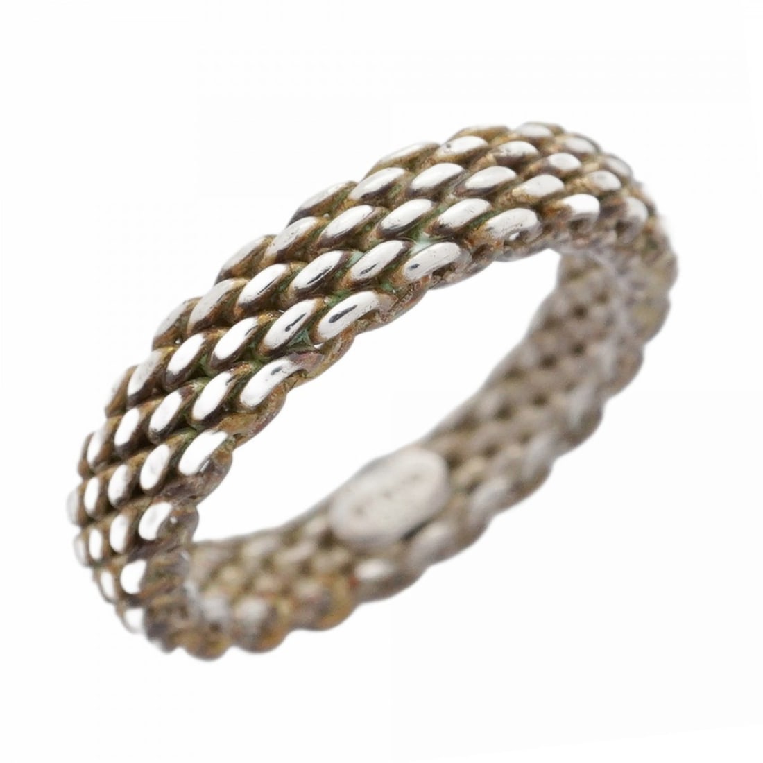 Tiffany Somerset Mesh Ring in Silver 925, Size 6 for Women (1 of 11)