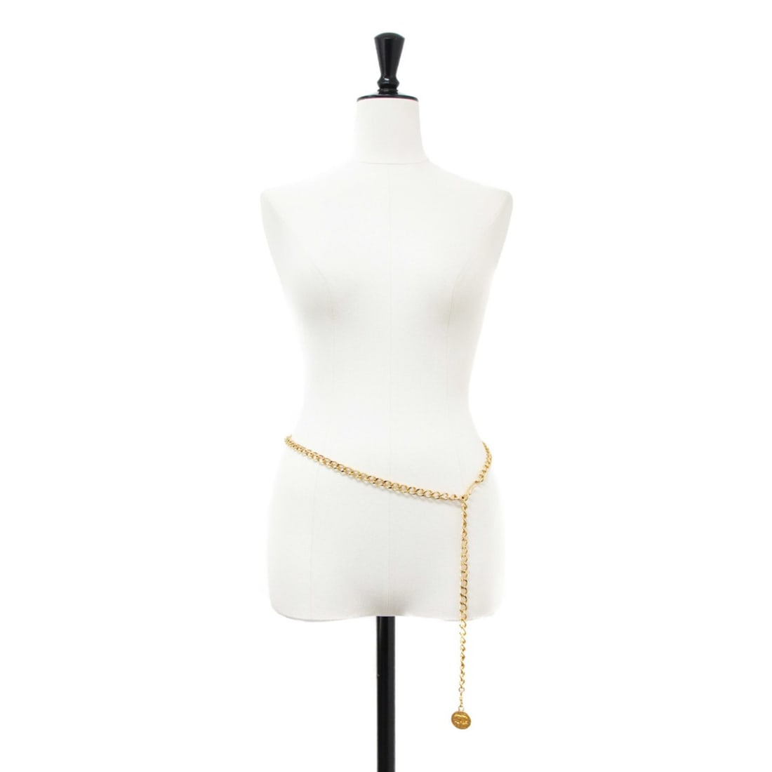 CHANEL Coco Mark Charm Chain Belt, Vintage, CC Mark, Gold, Size: Free, Women's (1 of 13)