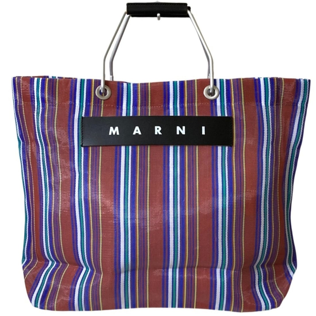 MARNI Flower Market Striped Tote Bag Handbag Multicolor Women's: --- Catalog ---Category: SizeSize (HxWxD): 32cm x 42cm x 12cm / 12.59'' x 16.53'' x 4.72''Category: DesignType: Handbag, Tote bagColor: Multi-colorGender: WomenCategory: GeneralBrand: Marni--- Item Li