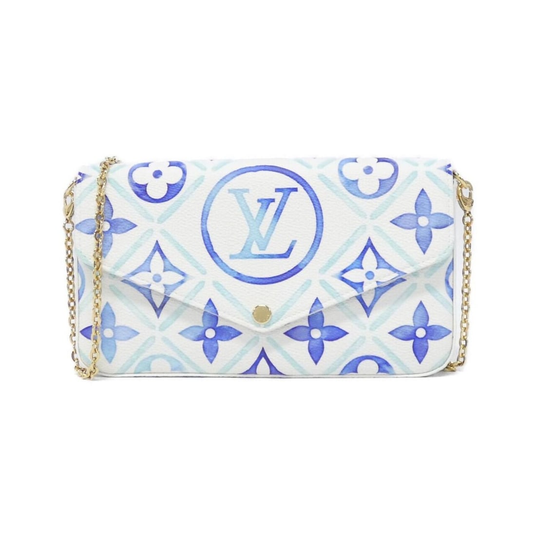 Louis Vuitton Monogram Tile Pochette Felicie M11459 Handbag: --- Catalog ---Category: SizeSize (HxWxD): 12cm x 21cm x 3cm / 4.72'' x 8.26'' x 1.18''Category: DesignType: Handbag, PochetteColor: BlueGender: WomenMaterial: Coated canvas Category: GeneralMPN: M114