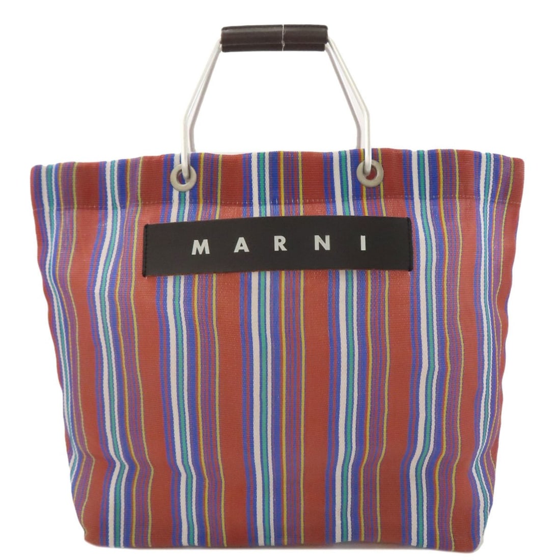 MARNI Flower Cafe handbag, nylon material, women's: --- Catalog ---Category: SizeSize (HxWxD): 32cm x 43cm x 12.5cm / 12.59'' x 16.92'' x 4.92''Category: DesignType: HandbagColor: Blue, Brown, YellowGender: WomenMaterial: Nylon Category: GeneralBrand: