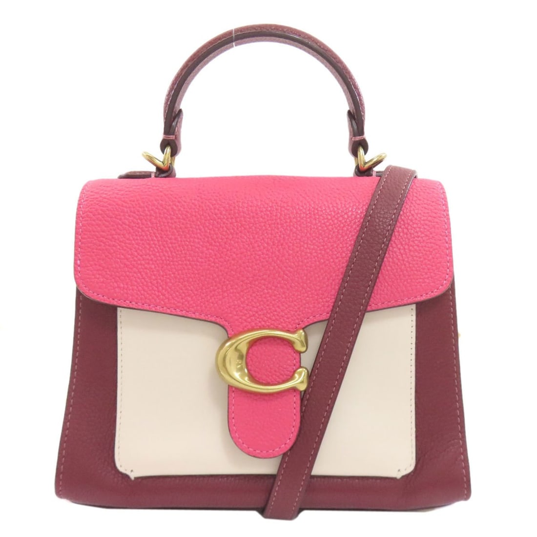 Coach 625 2-Way Handbag Leather Women's COACH: --- Catalog ---Category: SizeSize (HxWxD): 17cm x 20cm x 8.5cm / 6.69'' x 7.87'' x 3.34''Category: DesignType: HandbagColor: Pink, WhiteGender: WomenMaterial: Leather Category: GeneralMPN: 625Brand: C