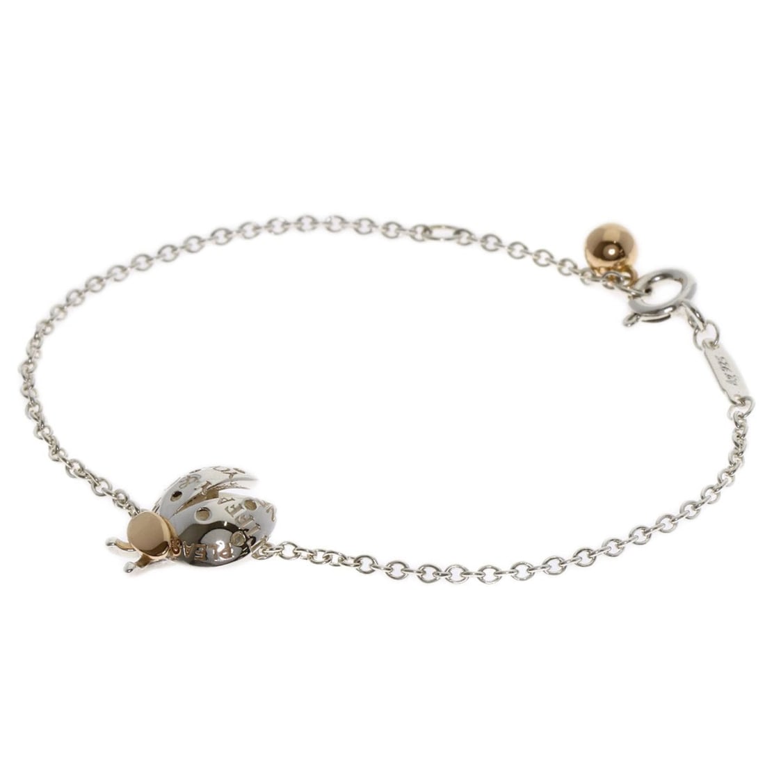 Tiffany & Co. Ladybug Bracelet in 18K Silver. Women's. TIFFANY: --- Catalog ---Category: SizeLength: 15cm / 5.9''Category: DesignType: Charm braceletGender: WomenMaterial: Pink gold (18K), SilverCategory: GeneralBrand: Tiffany--- Item List ---Section: ConditionRan