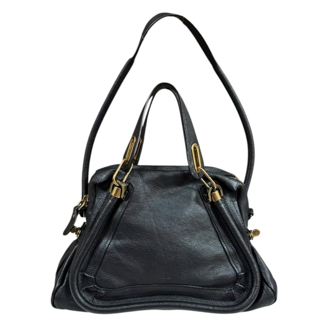 Chloé Chloe Paraty Shoulder Bag Leather 8HS891-043 Black Women's 2way: --- Catalog ---Category: SizeSize (HxWxD): 23cm x 37cm x 16cm / 9.05'' x 14.56'' x 6.29''Category: DesignType: Shoulder bagColor: BlackGender: WomenMaterial: Leather Category: GeneralMPN: 8HS891-043Br