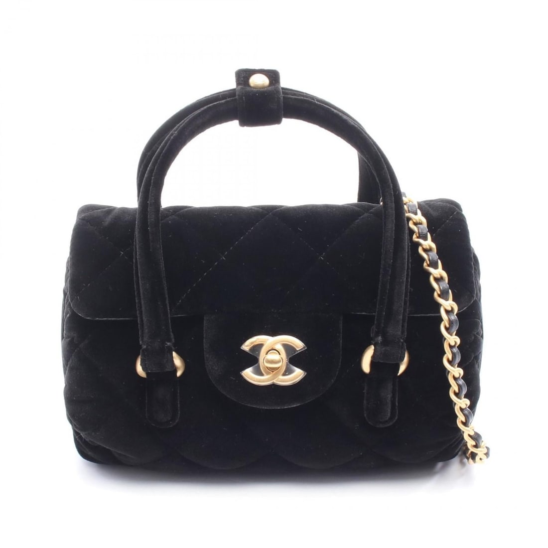 CHANEL Matelasse Shoulder Bag, Fabric, Women's, Black: --- Catalog ---Category: SizeSize (HxWxD): 11cm x 17cm x 9.5cm / 4.33'' x 6.69'' x 3.74''Category: DesignType: Shoulder bagColor: BlackGender: WomenMaterial: Fabric Category: GeneralBrand: Chanel--- I