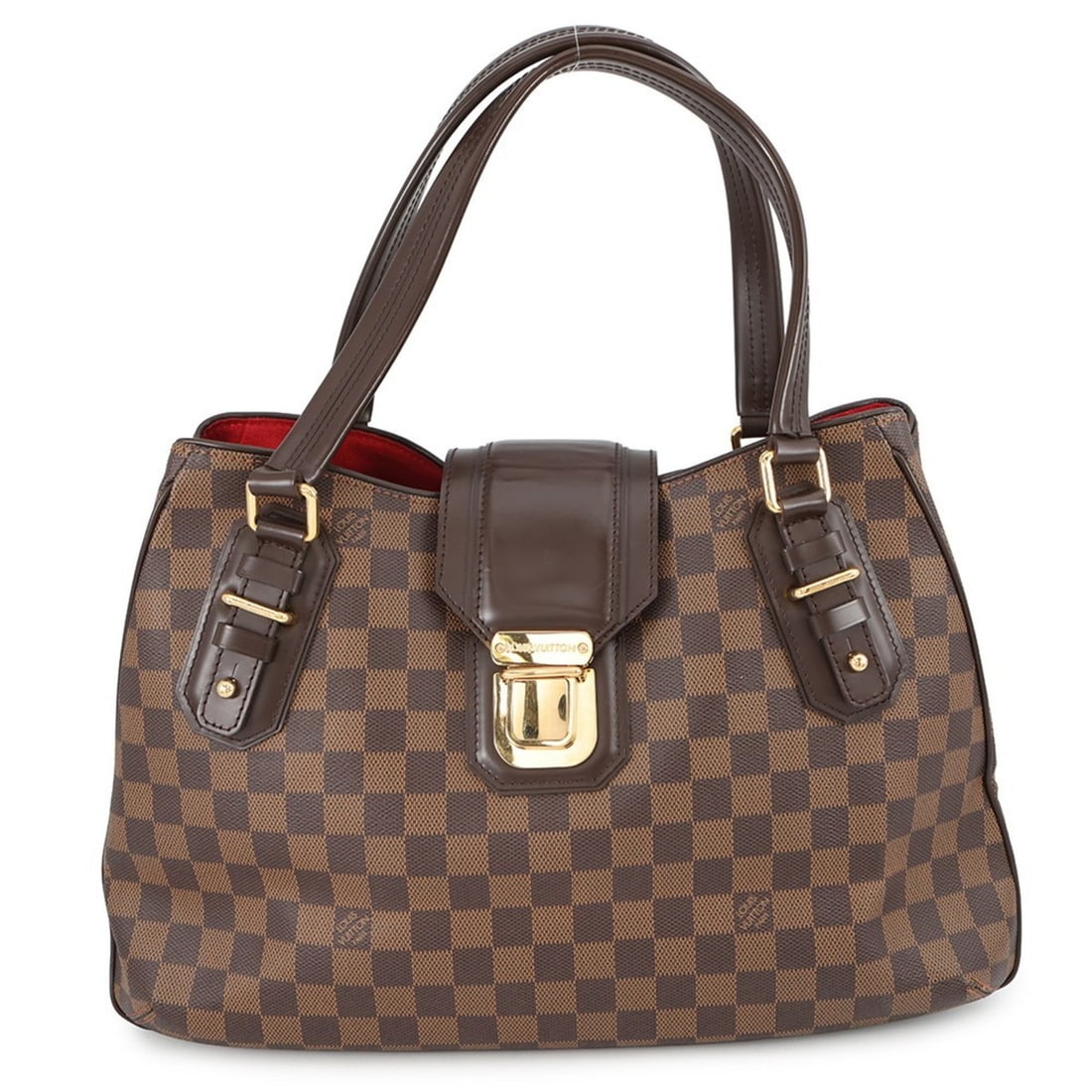 Louis Vuitton Damier Ebene Tote Bag, Grit N48108, LOUIS VUITTON, Bag: --- Catalog ---Category: SizeWeight: 1.4kg / 3.08lb.Size (HxWxD): 28cm x 40cm x 15cm / 11.02'' x 15.74'' x 5.9''Category: DesignType: Tote bagColor: Damier Canvas, Ebene, Red colorGender: WomenClosure