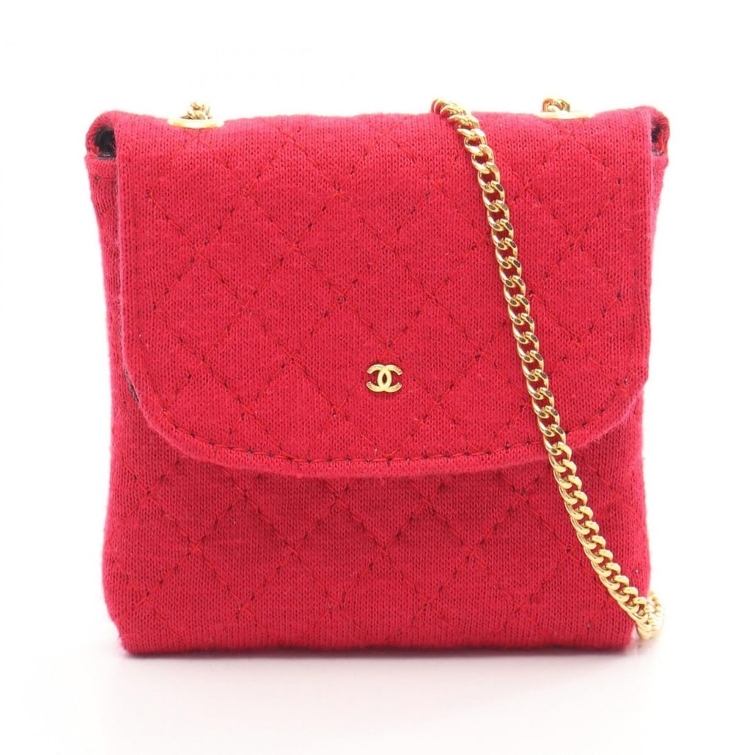 CHANEL MODE ET MAQUILLAGE Matelasse Mini Chain Pouch Shoulder Bag, Fabric, Women's, Red: --- Catalog ---Category: SizeSize (HxWxD): 8.5cm x 8cm x 1cm / 3.34'' x 3.14'' x 0.39''Category: DesignType: Shoulder bagColor: Red colorGender: WomenMaterial: Fabric Hardware Color: GoldCategory: Gen