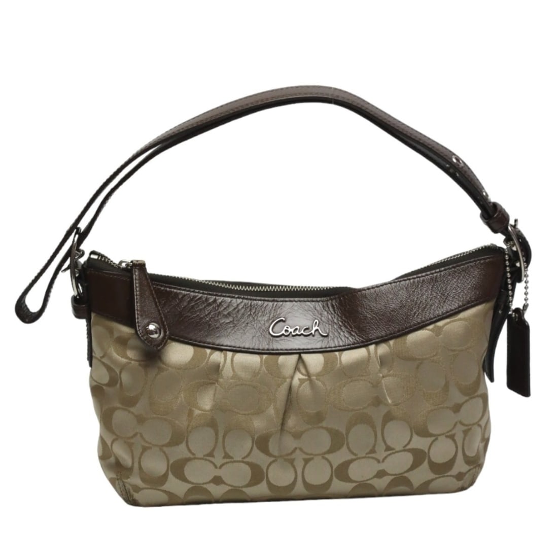 Coach Signature Poppy Leather Shoulder Bag F15511 Brown: --- Catalog ---Category: SizeSize (HxWxD): 18cm x 32cm x 7cm / 7.08'' x 12.59'' x 2.75''Category: DesignType: Shoulder bagColor: BrownGender: WomenMaterial: Signature line Category: GeneralBrand: Coac